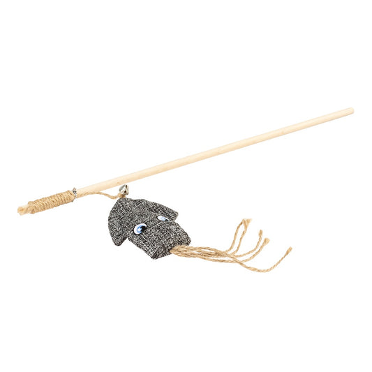 Duvo+ ECO Navy Playing Rod Squid Catnip | Interactive Cat Toy with Squid & Wand 40cm