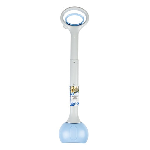 Duvo+ Foldable Poop Scooper Grey/blue | Extendable Waste Pick-Up Tool for Dogs