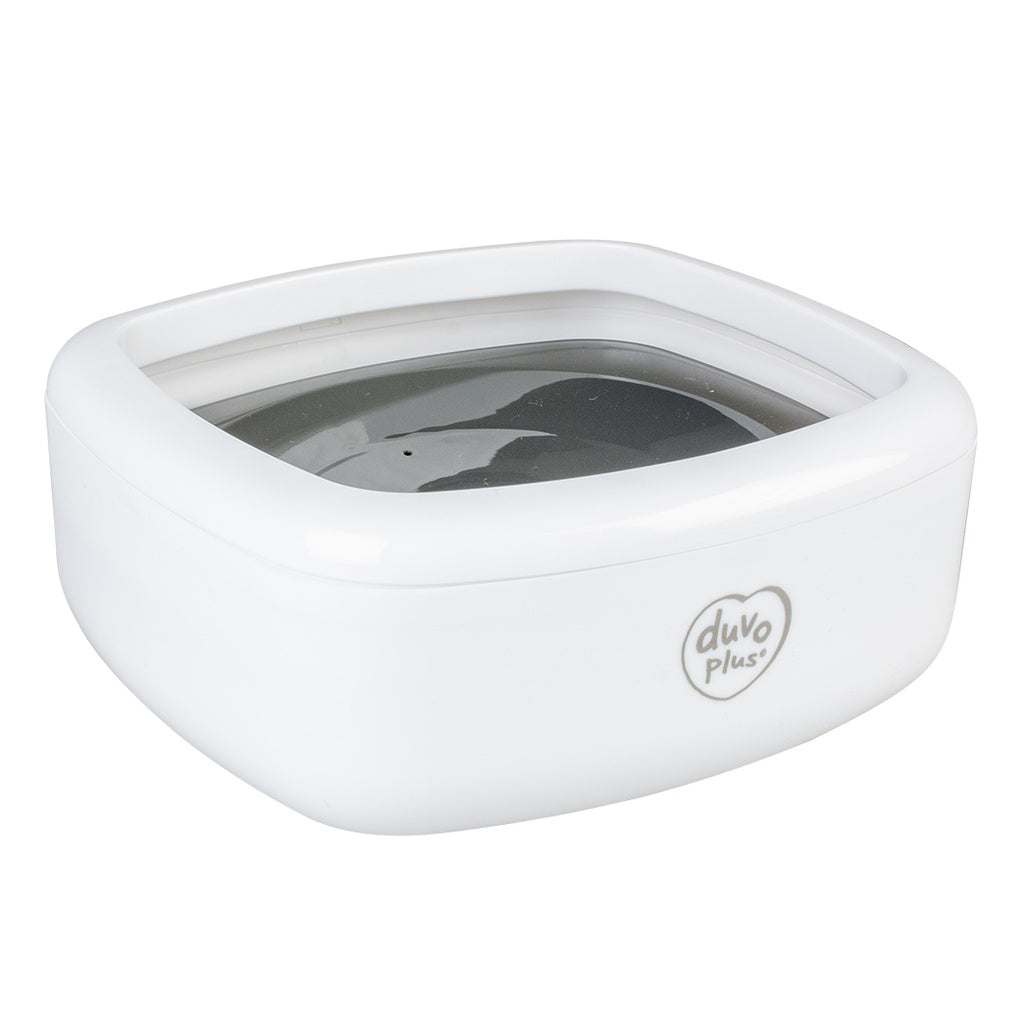 Duvo+ Splash-Proof Drinking Bowl Square 1500ml | Large Anti-Spill Water Bowl for Dogs