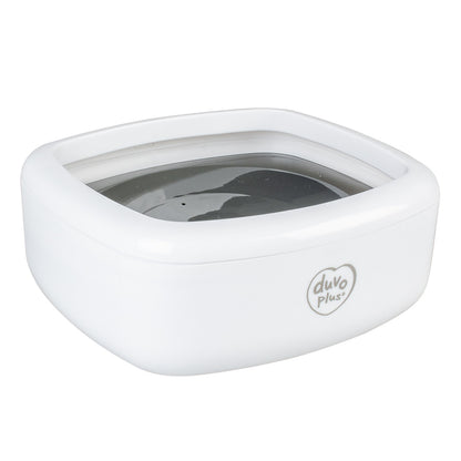 Duvo+ Splash-Proof Drinking Bowl Square 1500ml | Large Anti-Spill Water Bowl for Dogs
