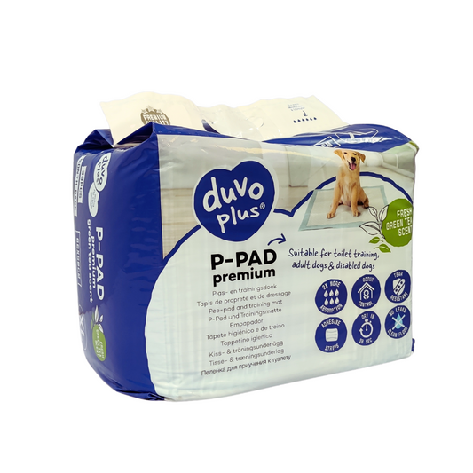 Duvo+ Pet Pad Premium Month Pack XL 60x60cm Green Tea Scent 30pcs | Scented Puppy Training Pads