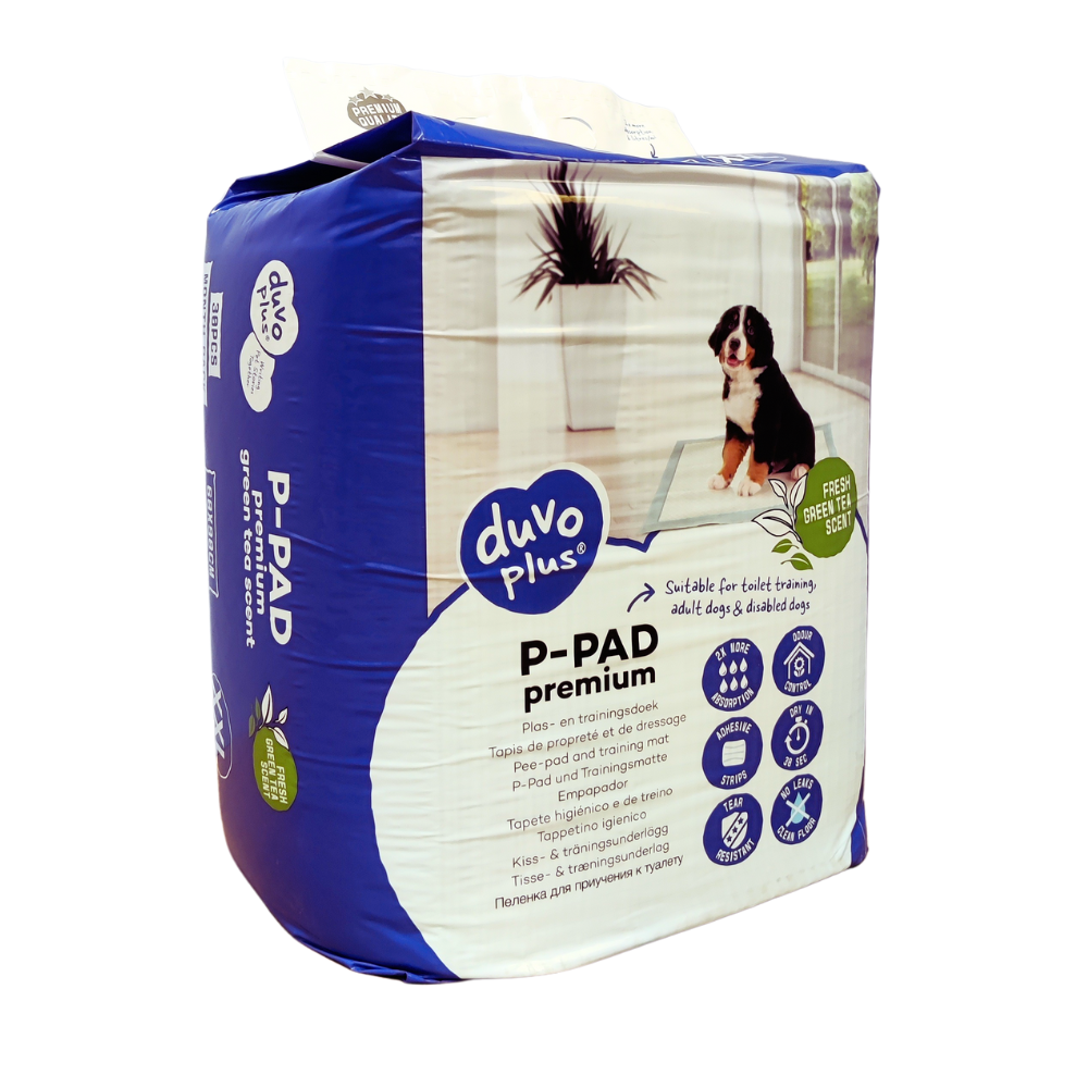 Duvo+ Pet Pad Premium Month Pack XXL 60x90cm Green Tea Scent 30pcs | Fresh Scented Puppy Pads