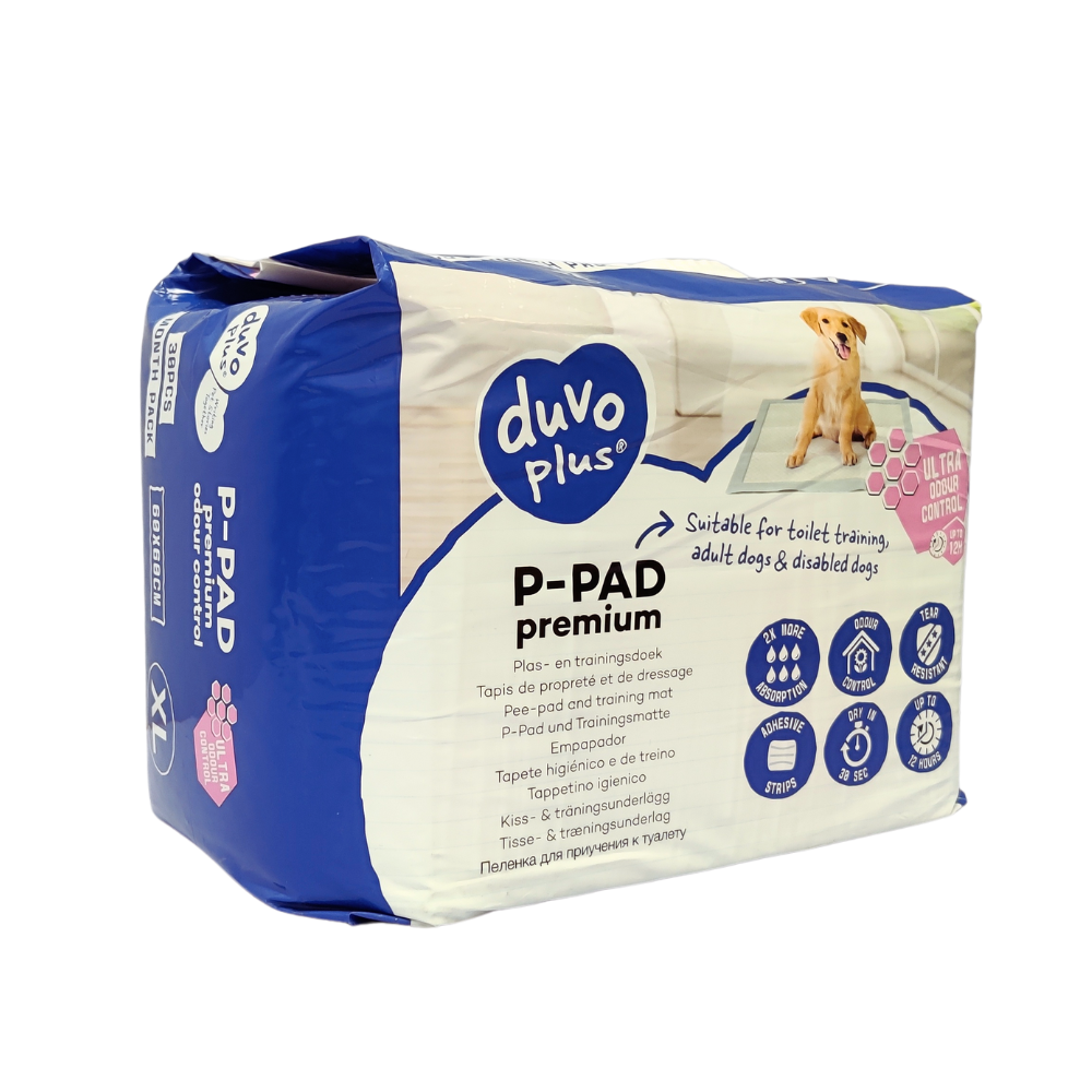 Duvo+ Pet Pad Premium Month Pack XL 60x60cm Odour Control 30pcs | Large Puppy Training Pads