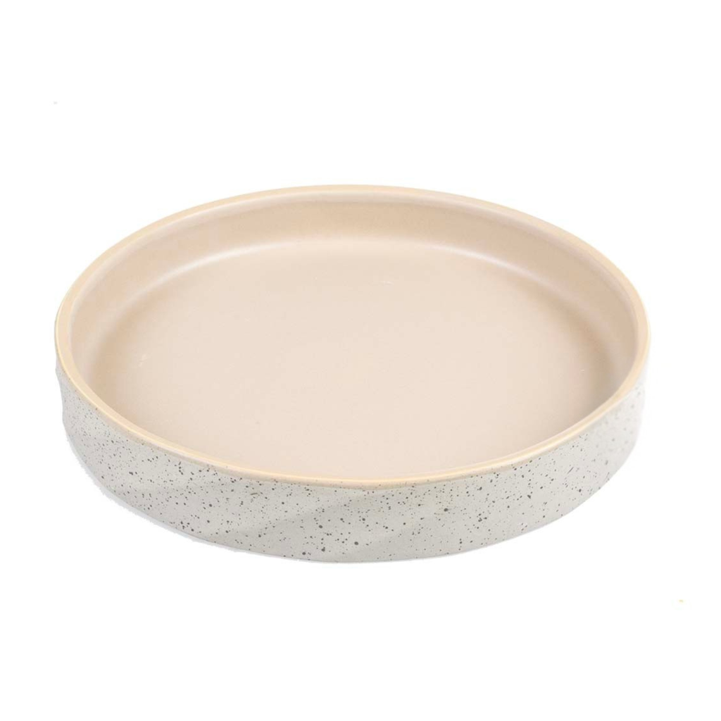 Duvo Feeding Plate Stone Wavy Dune 260ml | Ceramic Feeding Bowl