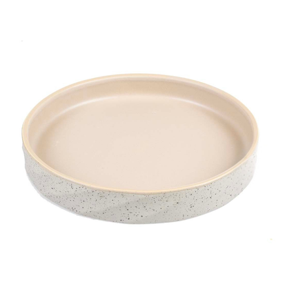 Duvo Feeding Plate Stone Wavy Dune 260ml | Ceramic Feeding Bowl
