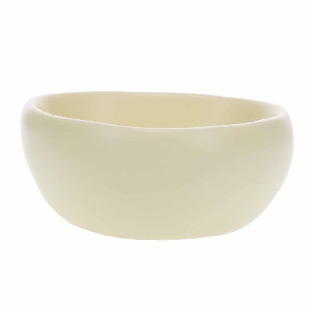 Duvo+ Feeding Bowl Stone Triangle Bull's Eye Yellow-Green | Unique Ceramic Pet Bowls (S, M, L)