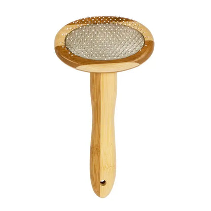 Duvo+ Bamboo Slicker Brush Medium | Eco-Friendly Detangling Brush for Dogs & Cats