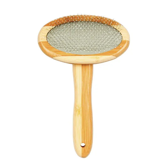 Duvo+ Bamboo Slicker Brush Large | Eco-Friendly Detangling Brush for Dogs & Cats