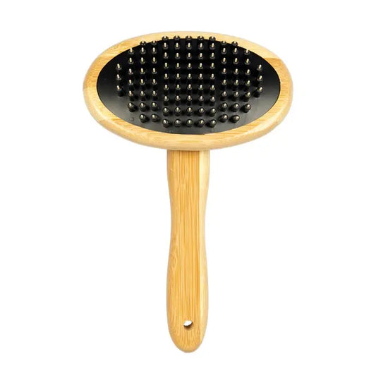 Duvo+ Bamboo Massage Brush | Eco-Friendly Pet Massage Brush (19x12cm)