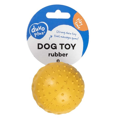 Duvo+ Ball Griplay Dental Dot Yellow | Interactive Treat Ball for Dogs 6x6x6cm