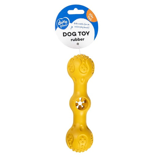 Duvo+ Feeding Toy Griplay Bone Yellow | Interactive Treat-Dispensing Dog Toy