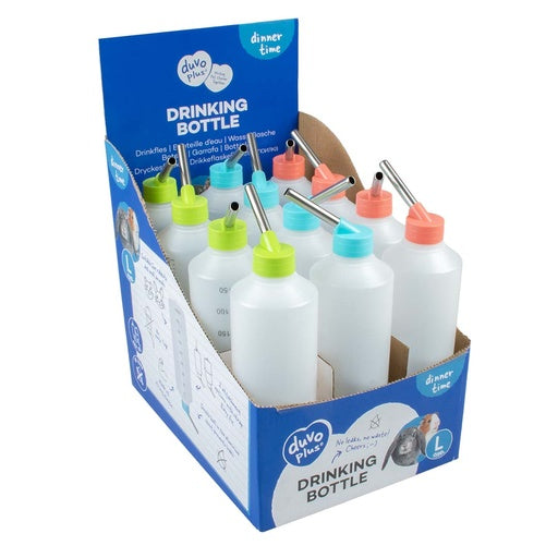 Duvo+ Drinking Bottle Mixed Colors 450ml | Portable Pet Water Bottle for Travel
