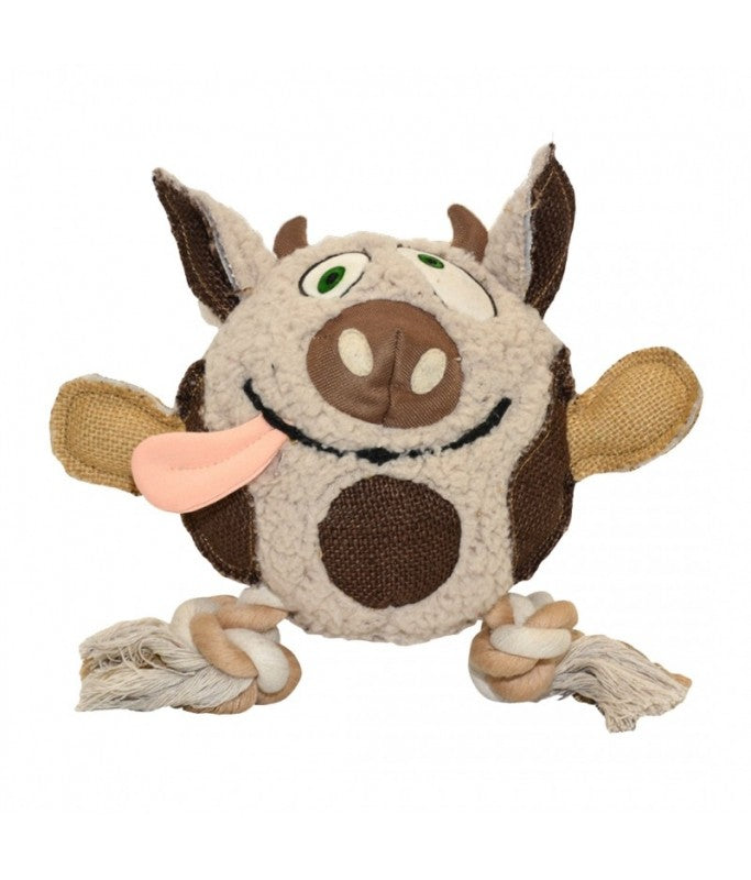 Duvo+ Canvas Plush Cow Dog Toy | Durable Canvas Dog Toy
