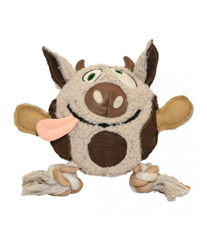 Duvo+ Canvas Plush Cow Dog Toy | Durable Canvas Dog Toy