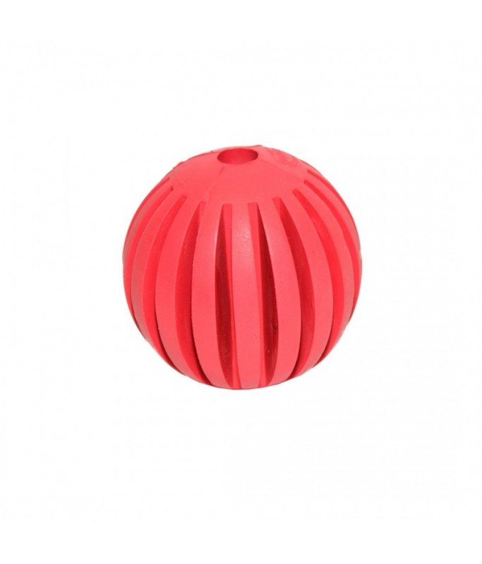 Duvo+ Rubber Tanzanian Ball Red/Green 7.5cm | Dental Dog Toy for Plaque Prevention