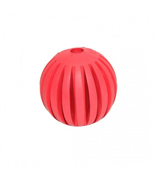 Duvo+ Rubber Tanzanian Ball Red/Green 7.5cm | Dental Dog Toy for Plaque Prevention