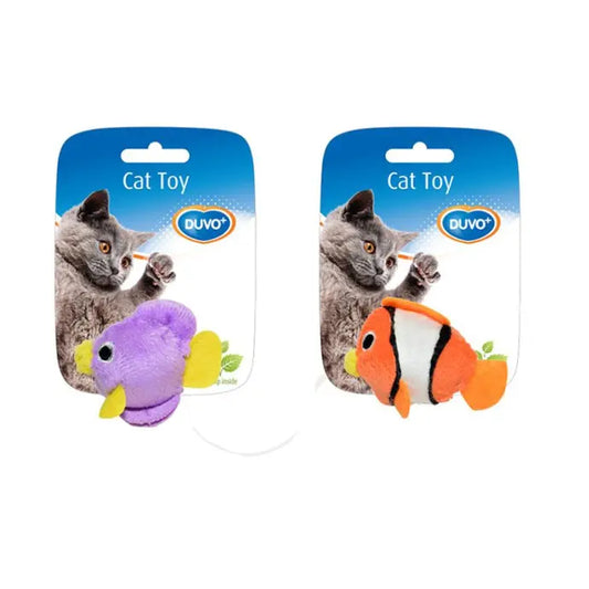 Duvo+ Assortment Fish Orange/Blue 2pc | Catnip Fish Cat Toys