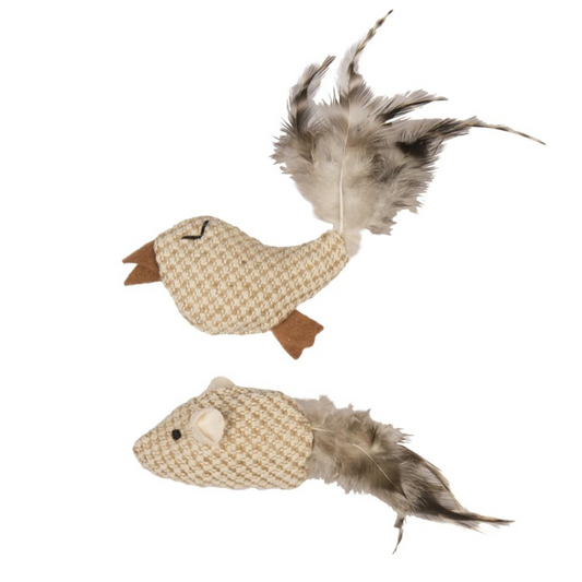 Duvo+ Assortment Nature Cat Toy | Variety Pack of Natural-Themed Cat Toys