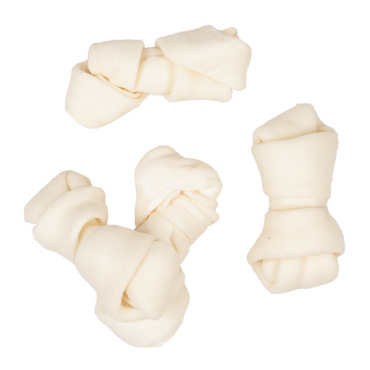 Duvo+ Knotted Bone 4pcs 9cm | Small Natural Chews for Toy Breeds & Puppies
