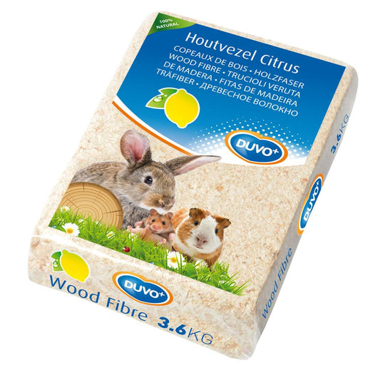 Duvo+ Wood Chips Lemon 3.6Kg | Fresh Lemon-Scented Bedding for Rodents & Rabbits