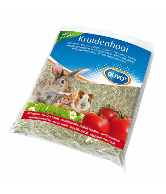 Duvo+ Herbal Hay Tomato 500g | Tomato-Infused Hay for Rabbits & Guinea Pigs