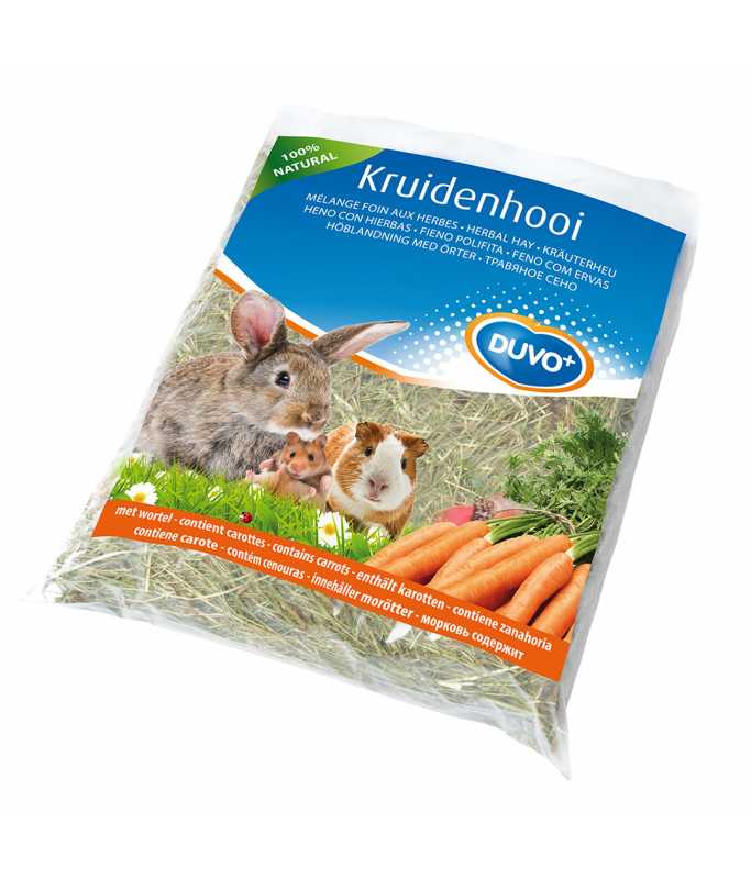 Duvo+ Herbal Hay Carrot 500g | Carrot-Infused Hay for Rabbits & Rodents