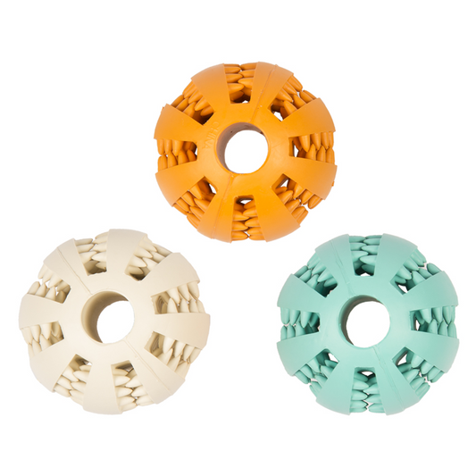 Duvo+ Rubber Dental Ball with Flavouring 7cm | Flavored Dental Toy for Dogs