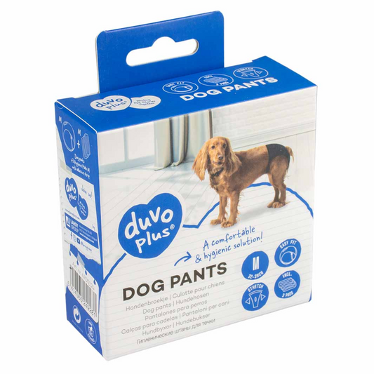 Duvo+ Dog Pants M 32-39cm | Washable Heat Cycle Pants for Female Dogs