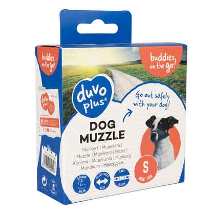 Duvo+ Dog Muzzle Nylon S 43-64cm | Lightweight Training Muzzle for Small Dogs