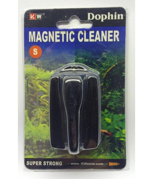 KW Zone DoPhin Magnetic Cleaner Size S | Aquarium Glass Cleaner | Magnetic Algae Scraper for Fish Tanks