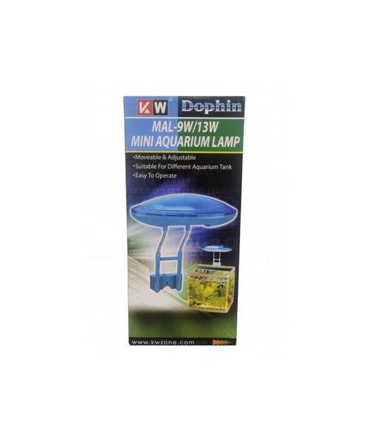 KW Zone DoPhin MAL Mini Aquarium Lamp | 13W Aquarium LED Light | Compact Fish Tank Lighting for Freshwater Aquariums