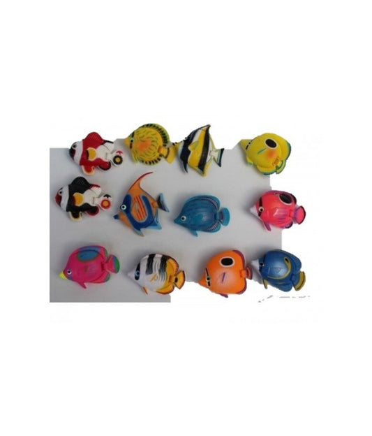 KW Zone Plastic Fish Aquarium Decoration Set | 26 Pieces | Colorful Artificial Aquatic Ornaments for Fish Tank & Aquascaping