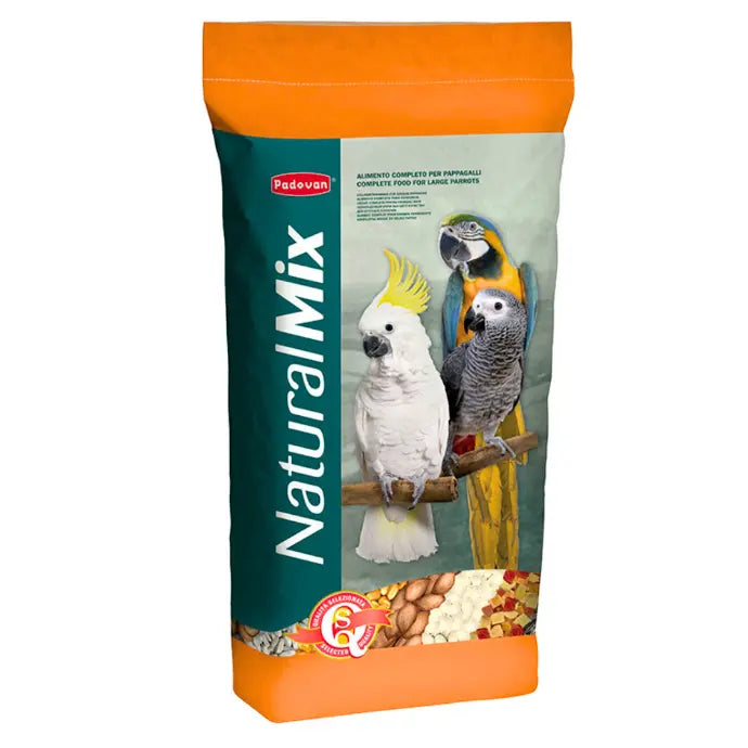 Padovan Naturalmix Pappagalli 18kg | Complete Premium Food for Large Parrots