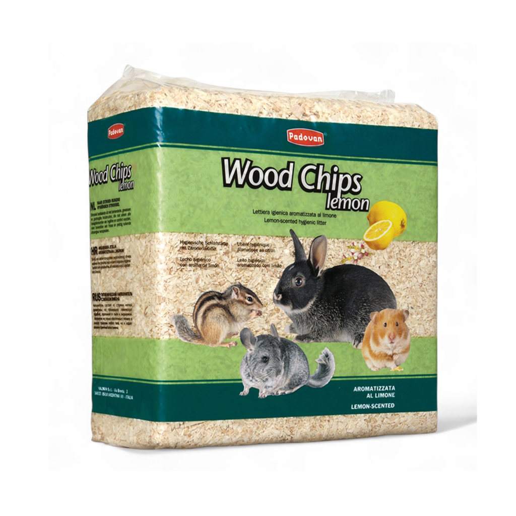 Padovan Wood Chips Lemon 1kg / 14L | Lemon-Scented Hygienic Litter for Rodents