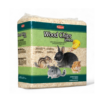 Padovan Wood Chips Lemon 1kg / 14L | Lemon-Scented Hygienic Litter for Rodents