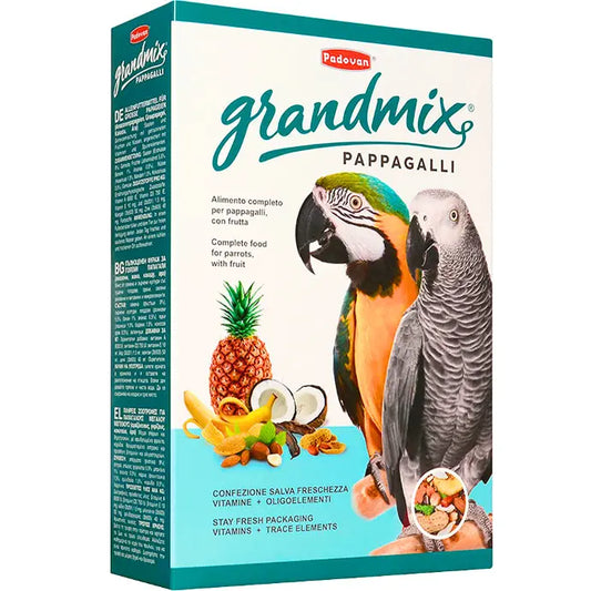 Padovan Grandmix Pappagalli 600g | Premium Complete Feed for Large Parrots