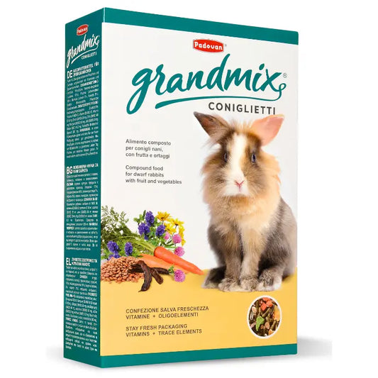 Padovan Grandmix Coniglieti 850g | Complete Food for Dwarf Rabbits