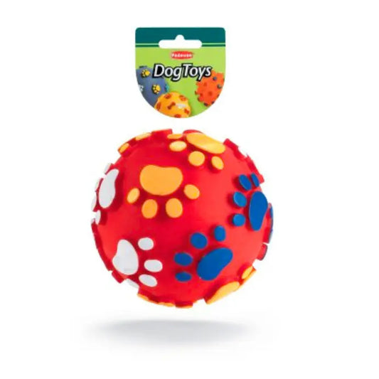 Padovan Dog Ball With Paws 12cm | Durable Fetch Toy for Dogs