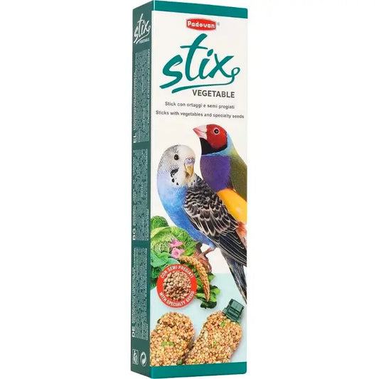 Padovan Stix Vegetable Cocorite/Esotici 100g | Vegetable Sticks for Budgies & Finches