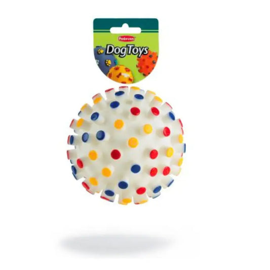 Padovan Thick Point Ball Dog Toy Large Ø11cm | Durable Rubber Fetch Ball with Textured Points