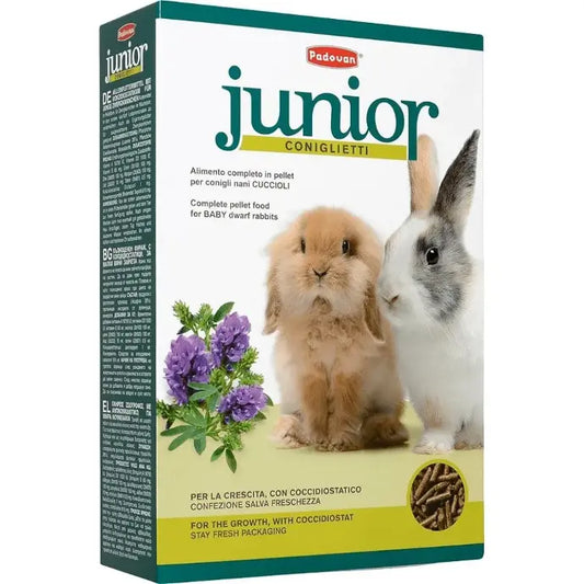 Padovan Junior Coniglieti 850g | Complete Pellet Food for Baby Dwarf Rabbits