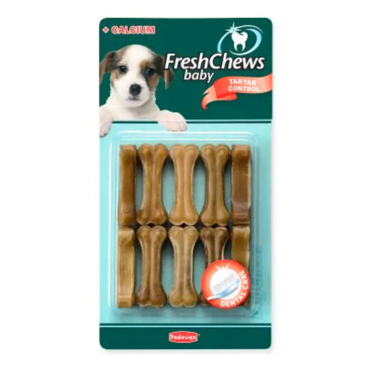 Padovan Fresh Chews Baby 5cm 90g (10pcs) | Puppy Dental Chews with Calcium