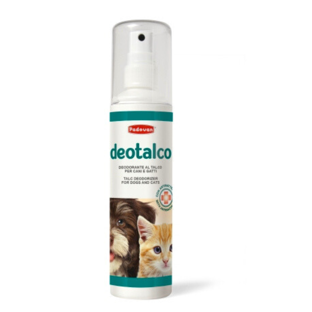 Padovan Dog/Cat Deotalco Spray 125ml | Antibacterial Talc Deodorizer