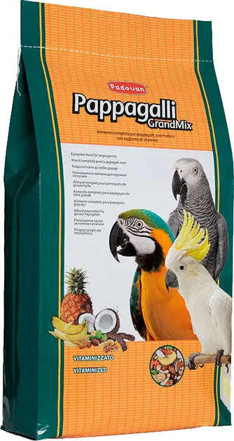 Padovan Grandmix Pappagalli 12.5kg | Premium Seed Mix for Large Parrots