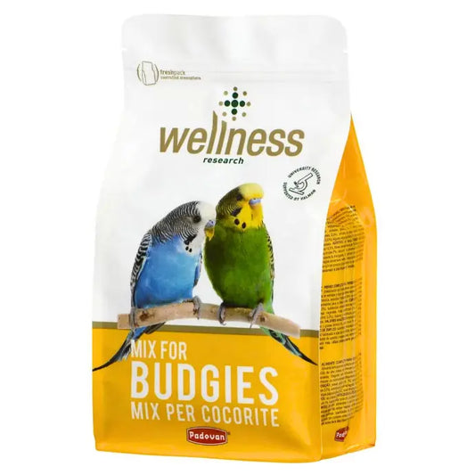 Padovan Wellness Budgies 1kg | Complete Feed for Budgerigars