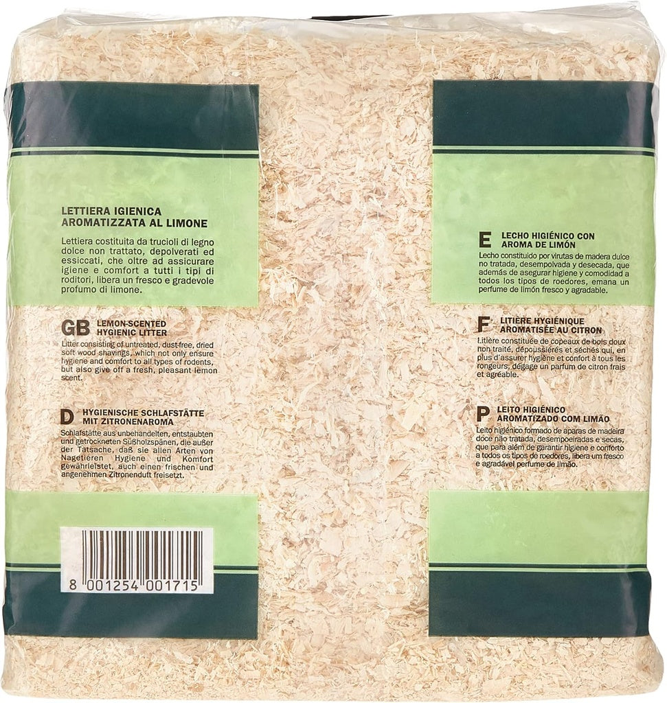 Padovan Wood Chips Lemon 1kg / 14L | Lemon-Scented Hygienic Litter for Rodents