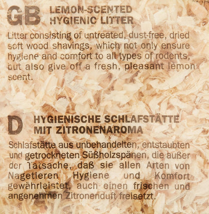 Padovan Wood Chips Lemon 1kg / 14L | Lemon-Scented Hygienic Litter for Rodents