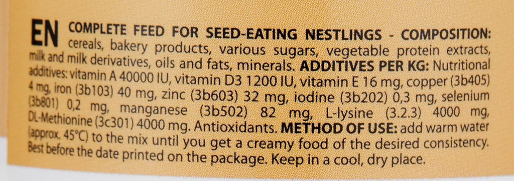 Padovan Baby Patee Universelle 100g | Hand-Feeding Formula for Nestling Birds