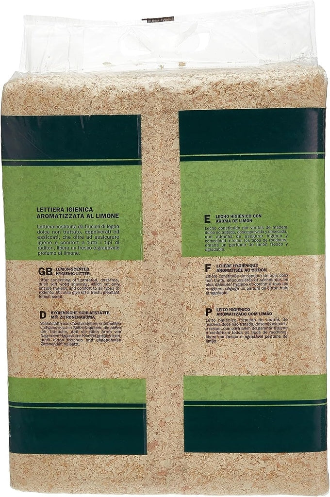Padovan Wood Chips Lemon 4kg / 56L | Lemon-Scented Hygienic Litter for Rodents