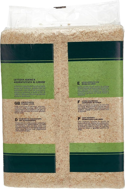 Padovan Wood Chips Lemon 4kg / 56L | Lemon-Scented Hygienic Litter for Rodents